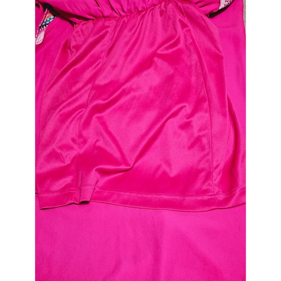 My Michelle Strapless Maxi Dress size XS Embroidered Hot Pink - Picture 5 of 9